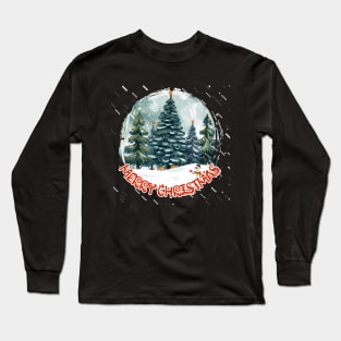 MERRY CHRISTMAS, LET IT SNOW,SNOWMAN Long Sleeve T-Shirt